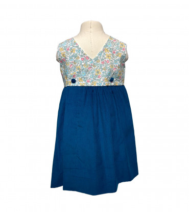 Robe Philippa bleu canard 3 ans