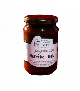 Confiture rhubarbe-fraise artisanale et riche en fruits - Carmel du Havre