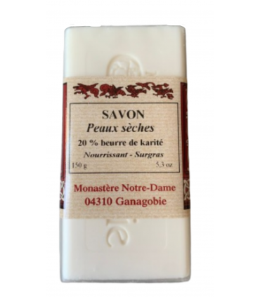 Savon peaux sèches 20% beurre de karité - Monastère de Ganagobie