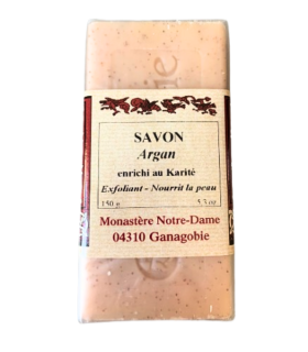 Savon Argan exfoliant enrichi au karité - Monastère de Ganagobie