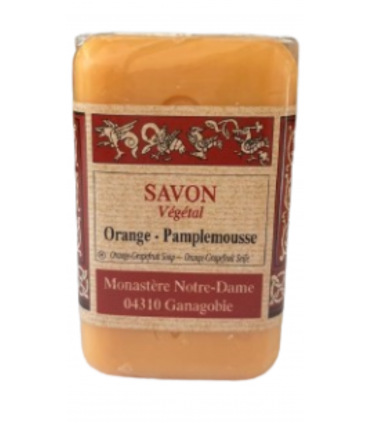 Savon végétal orange-pamplemousse - Monastère de Ganagobie