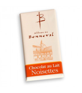 Tablette de chocolat lait - noisettes - Abbaye de Bonneval