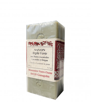 Savon Argile Verte Huiles Essentielles - Notre Dame de Ganagobie