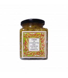 Crème de courgettes poivrons et sarriette