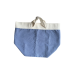 Sac en tissu bleu et blanc