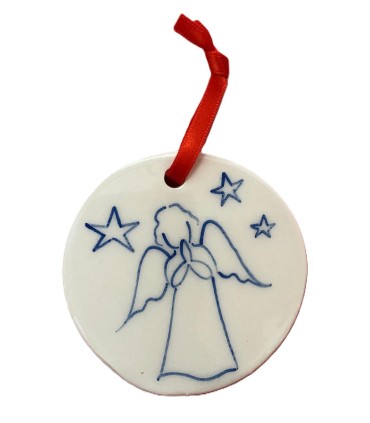 Médaillon ruban bleu