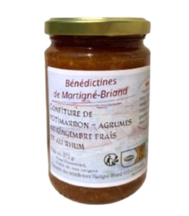 Confiture de potimarron - agrumes au gingembre frais et au rhum