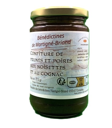 CONFITURE PRUNES POIRES NOISETTES COGNAC