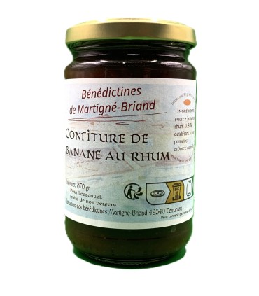Confiture de banane au rhum