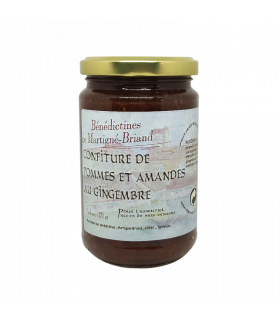 Confiture artisanale pomme-amande-gingembre - Monastère de Martigné-Briand