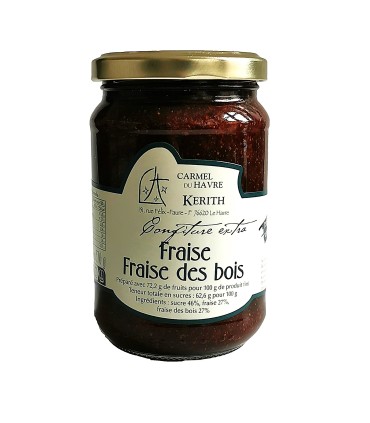 Confiture artisanale par le Carmel du Havre - Fraise/Fraise des bois