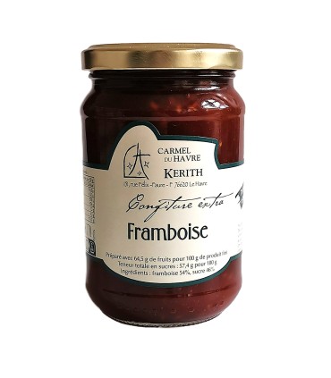 Confiture artisanale de framboises faite par les Carmélites du Havre
