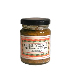 Crème d'olives au aux tomates séchées et au basilic 85g