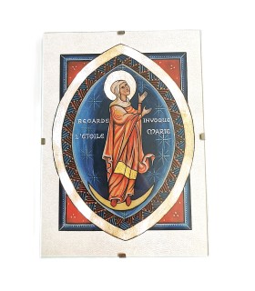 Cadre enluminure - Vierge Marie Regarde l'étoile