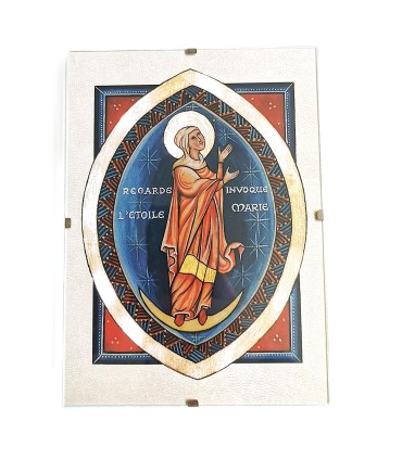 Cadre enluminure - Vierge Marie Regarde l'étoile