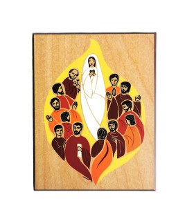 Plaque bois - La Pentecôte