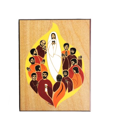 Plaque bois - La Pentecôte