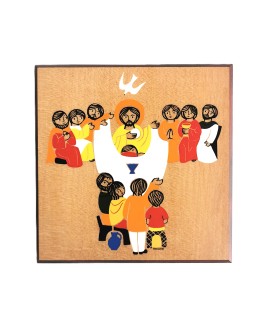 Plaque bois - La Cène