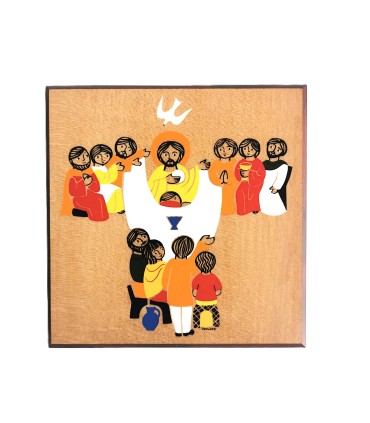 Plaque bois - La Cène