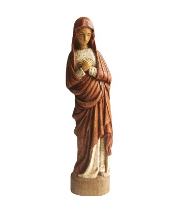 Vierge de l'Annonciation - Bois - Rouge