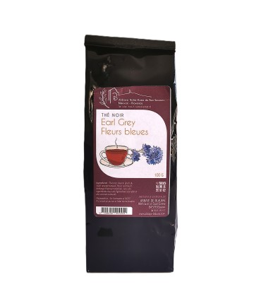 Thé noir earl grey fleurs bleues