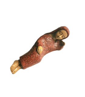 Santon - Marie allongée rouge de 18cm