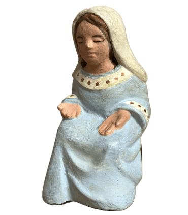 Petit santon de Dourgne - Marie assise