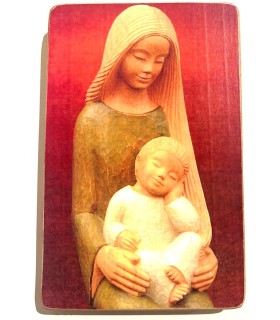 Icône - Vierge et enfant 8 cm x 14 cm