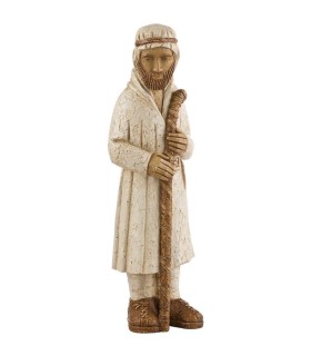Santon Berger debout blanc - Crèche de Bethléem de Mougères