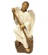 Statue Bon pasteur en dolomie de 39 cm - Robe blanche
