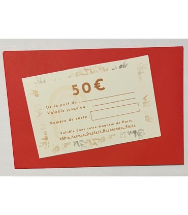 Carte cadeau de 50€