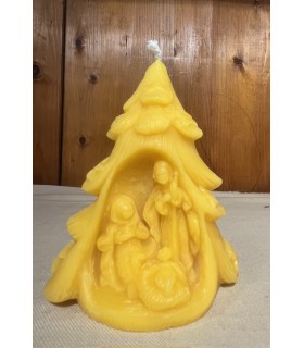 Bougie crèche en cire d'abeille