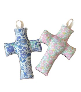Croix en Tissu Liberty ou autres (mag)