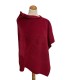 Poncho polaire bordeaux