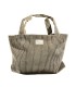 Grand sac cabas en velours taupe