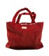 Grand sac cabas en velours rouge