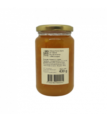 Confiture artisanale oranges et citrons - Abbaye de Jouques