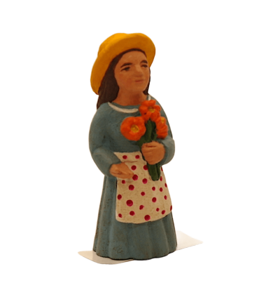 Grande crèche de Dourgne - Femme à la corbeille