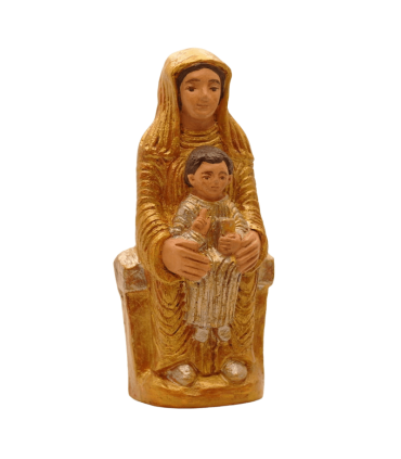 Vierge romane dorée