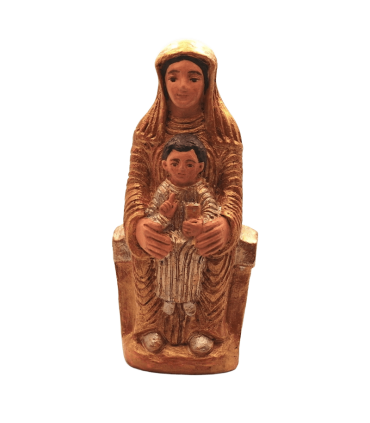 Vierge romane dorée