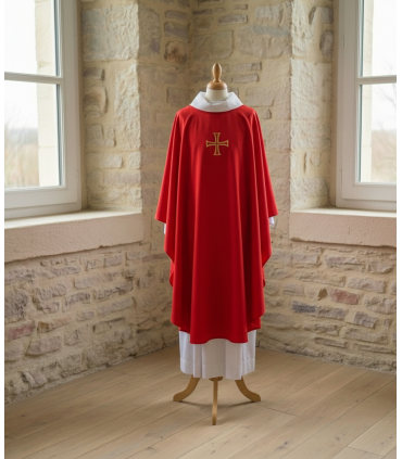 CHASUBLE PRETRE ROUGE