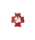 Croix colombe cerise