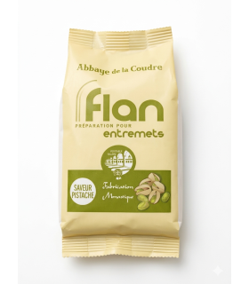 Flan préparation entremets à la pistache — Abbaye de la Coudre (53)
