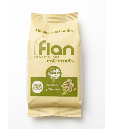 Flan préparation entremets à la pistache — Abbaye de la Coudre (53)