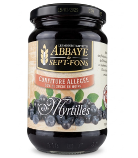 Confiture allégée aux myrtilles par l'abbaye des Sept-Fons