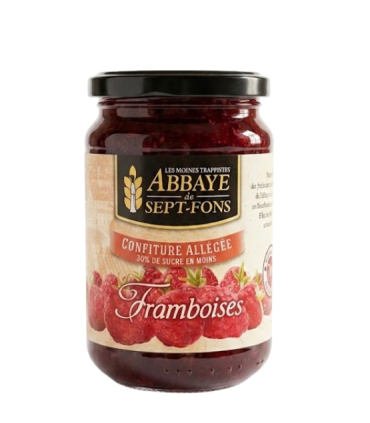 Confiture allégée de framboise par l'abbaye des Sept-Fons
