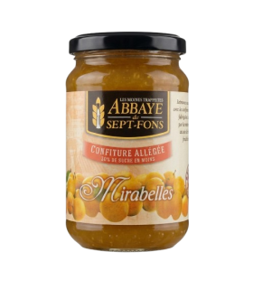Confiture artisanale allégée de mirabelles par l'abbaye des Sept-Fons