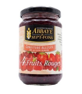 Confiture allégée aux fruits rouges par l'abbaye des Sept-Fons