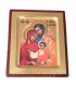 Sainte Famille icône dorée à la feuille d'or