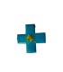 Croix grecque émaillée - bleu ciel